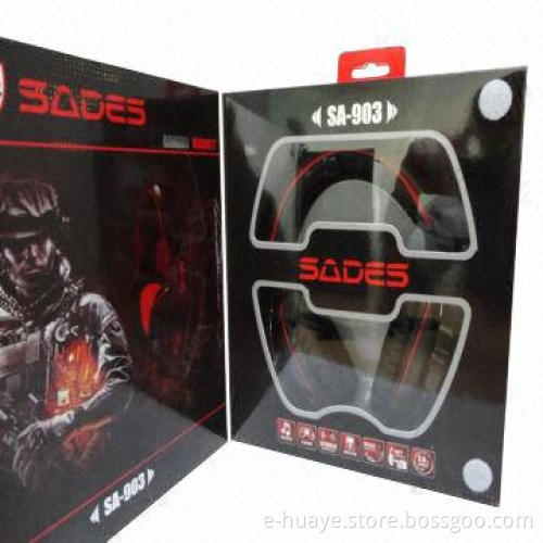 Gaming Headset, 40mm Loudhailer Diameter, 20 to 20,000Hz Frequency Range